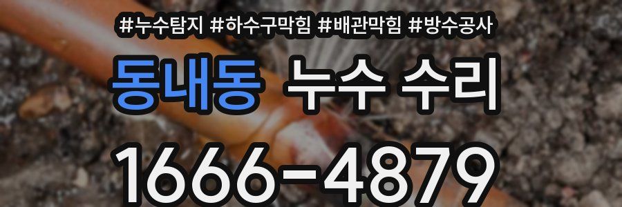 동내동 누수 수리
