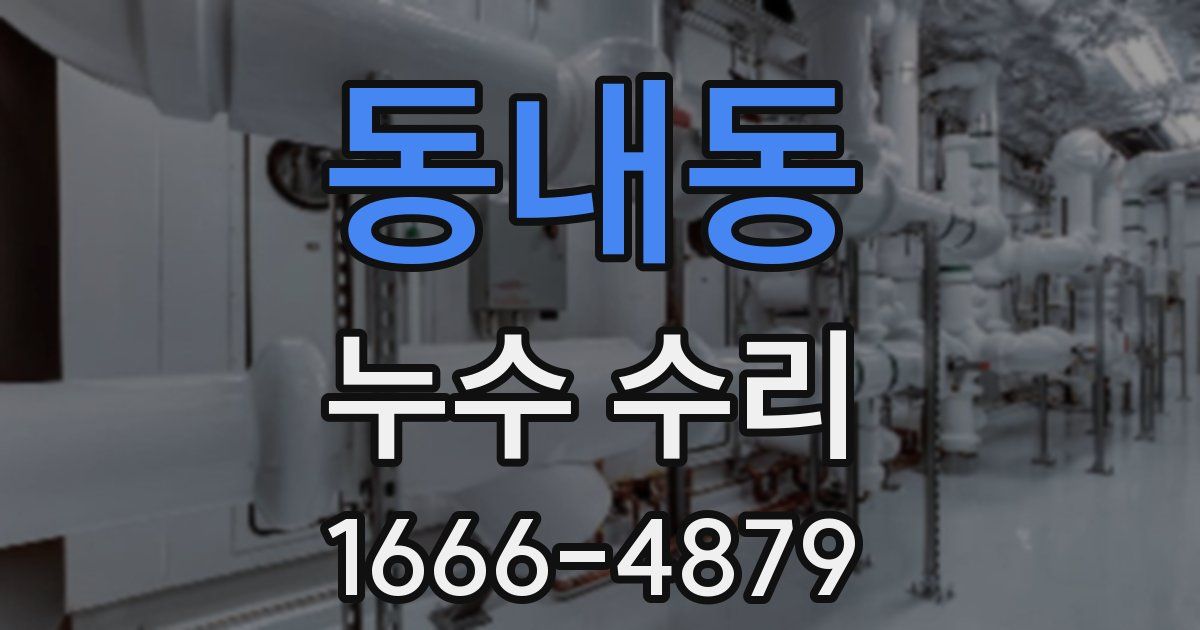 동내동 누수 수리