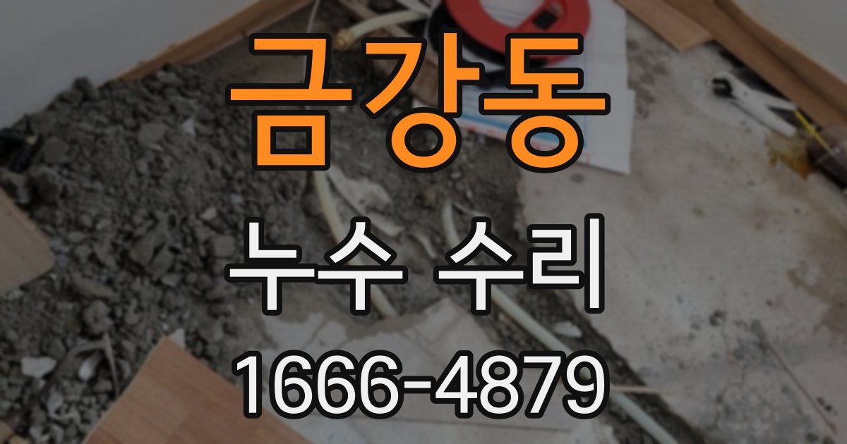 금강동 누수 수리