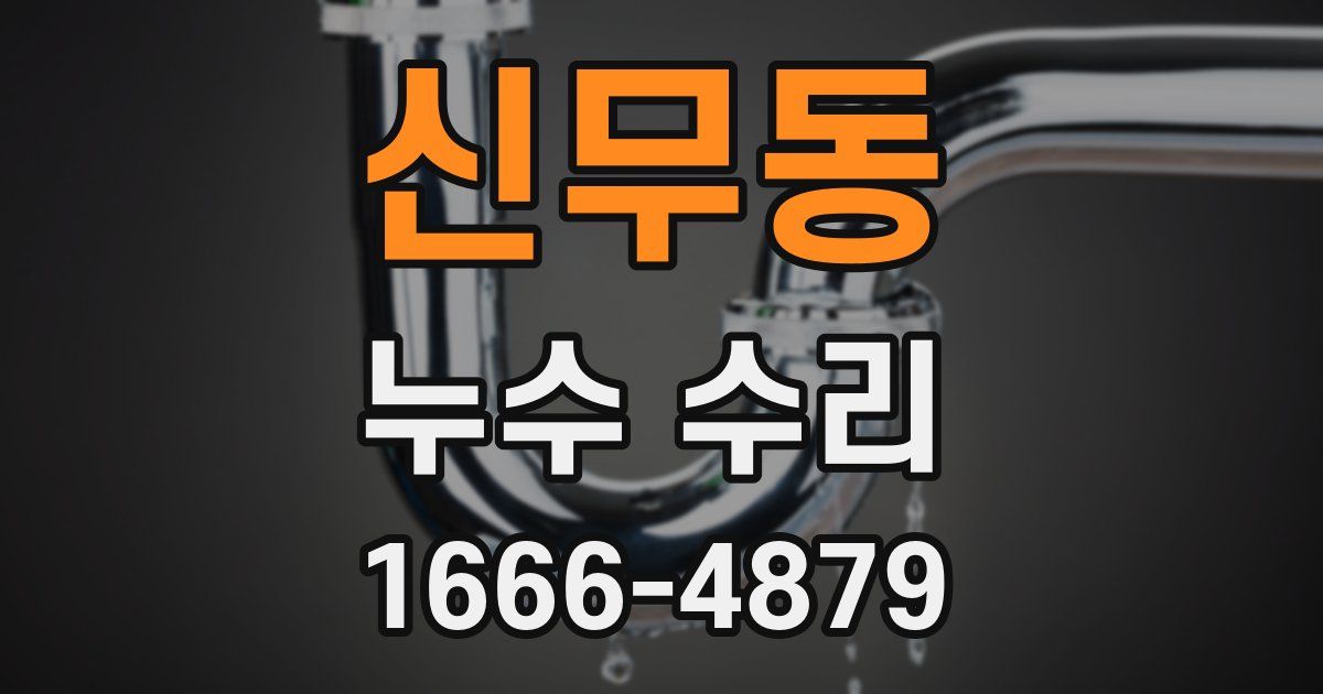 신무동 누수 수리