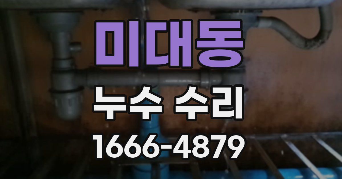 미대동 누수 수리