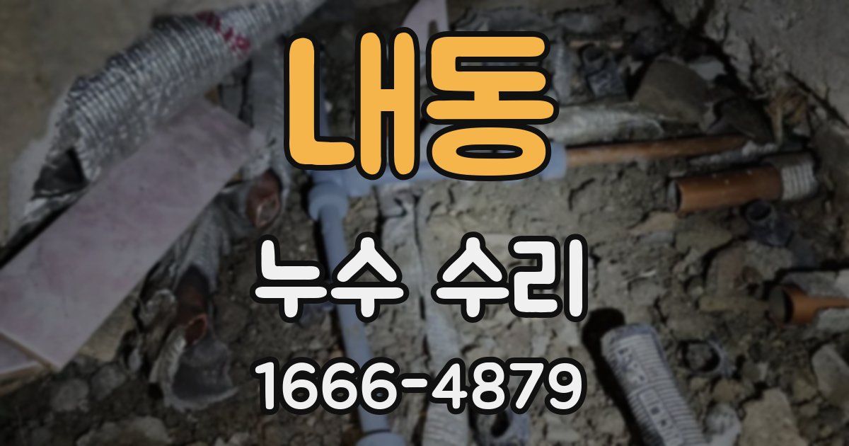 내동 누수 수리