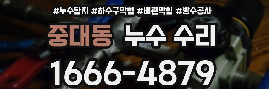 중대동 누수 수리