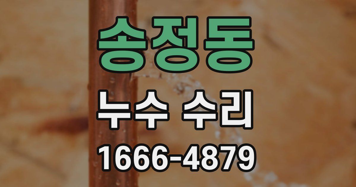 송정동 누수 수리