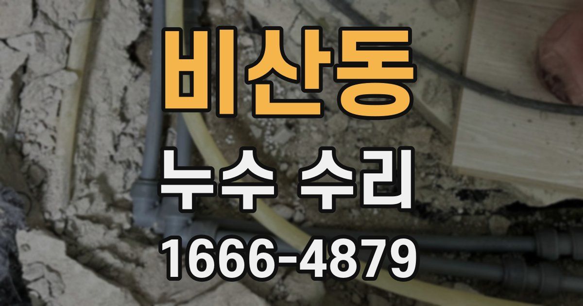 비산동 누수 수리