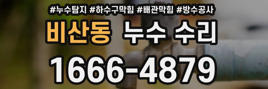 비산동 누수 수리