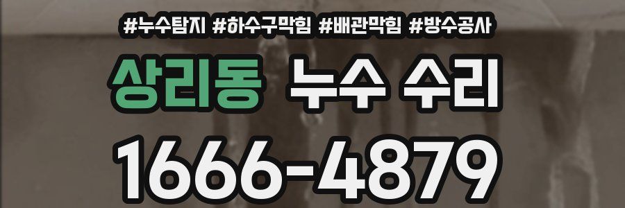 상리동 누수 수리