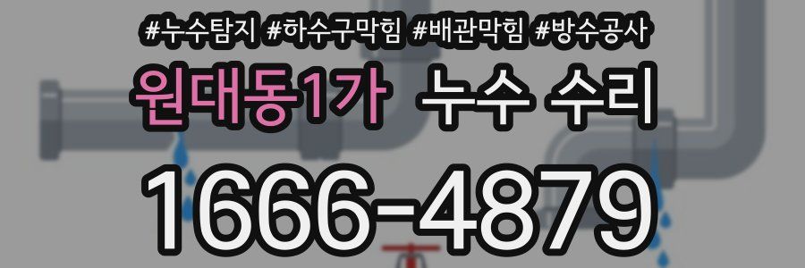 원대동1가 누수 수리