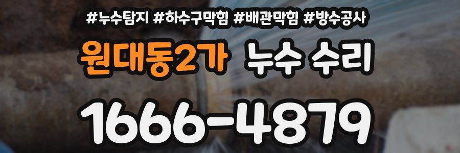 원대동2가 누수 수리
