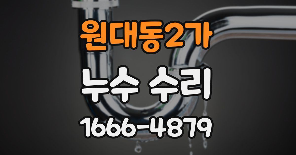 원대동2가 누수 수리