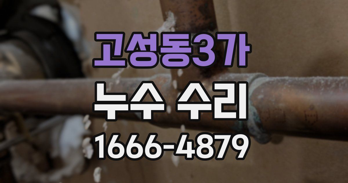 고성동3가 누수 수리