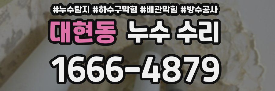 대현동 누수 수리