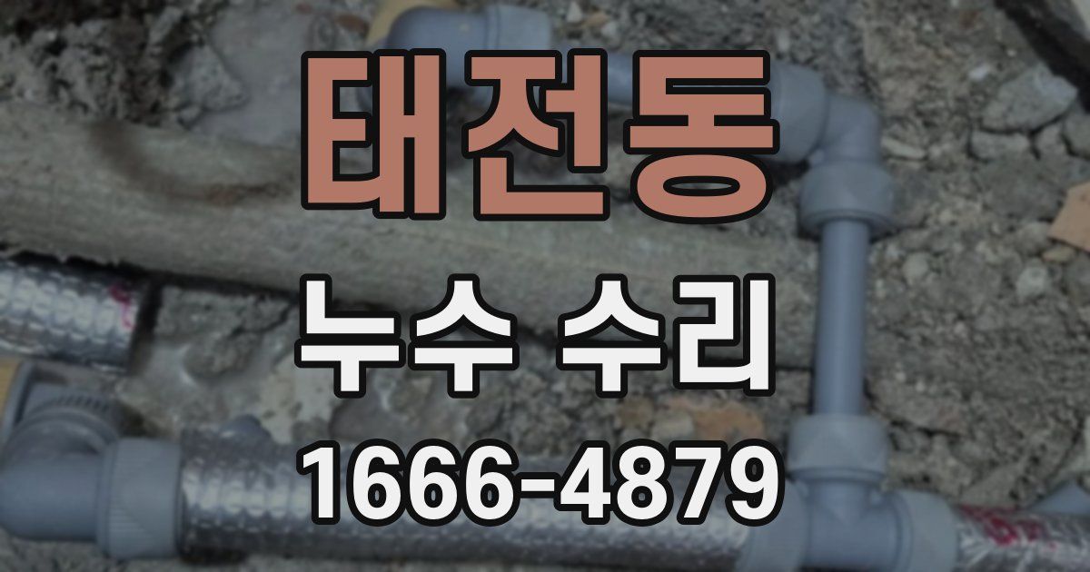 태전동 누수 수리