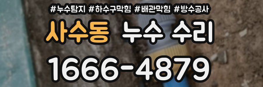사수동 누수 수리