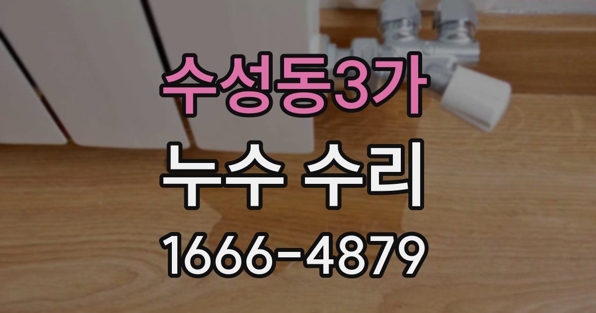 수성동3가 누수 수리