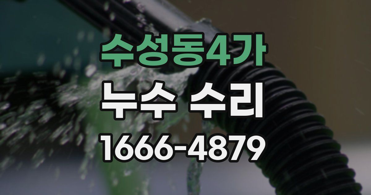 수성동4가 누수 수리