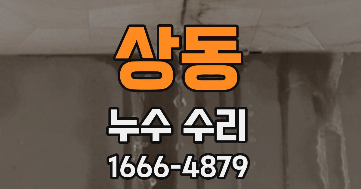 상동 누수 수리