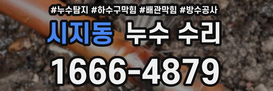시지동 누수 수리