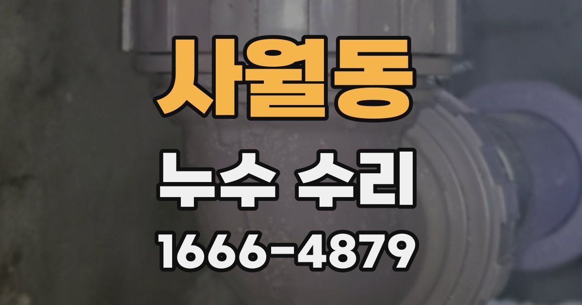사월동 누수 수리