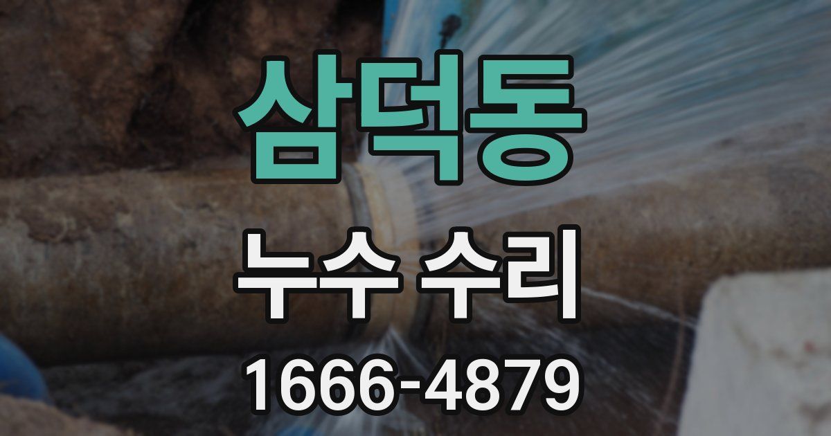 삼덕동 누수 수리