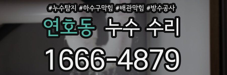 연호동 누수 수리