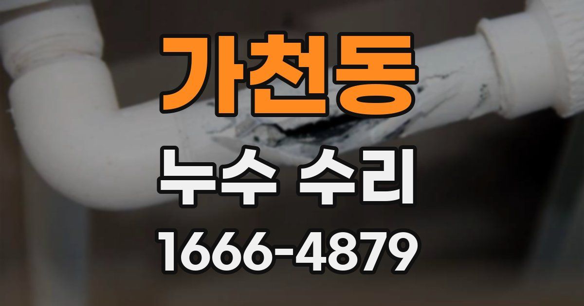 가천동 누수 수리