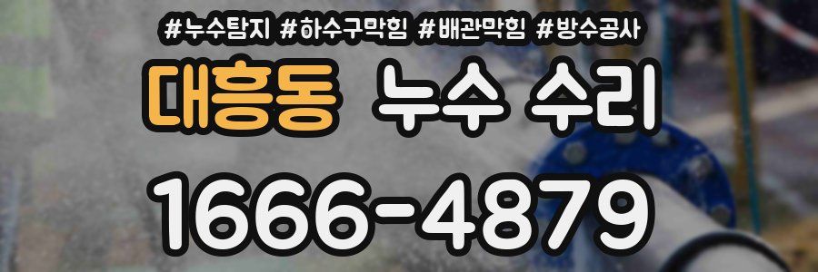 대흥동 누수 수리