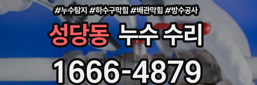 성당동 누수 수리