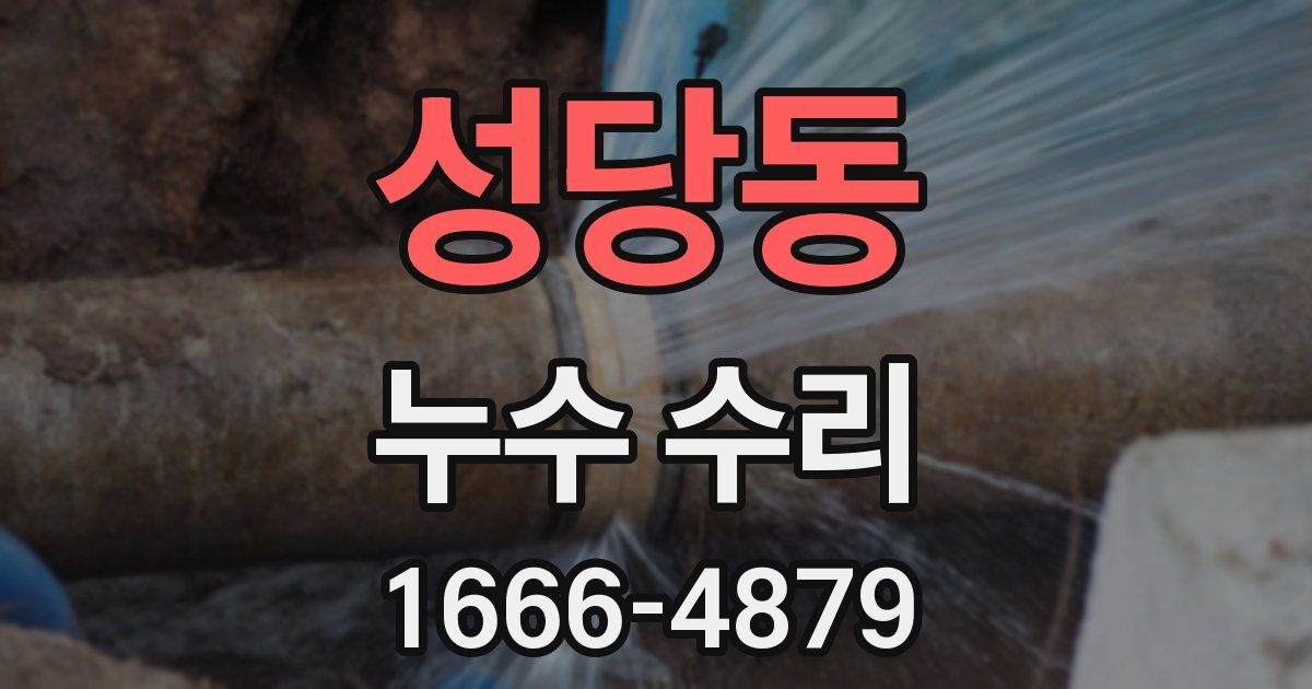 성당동 누수 수리
