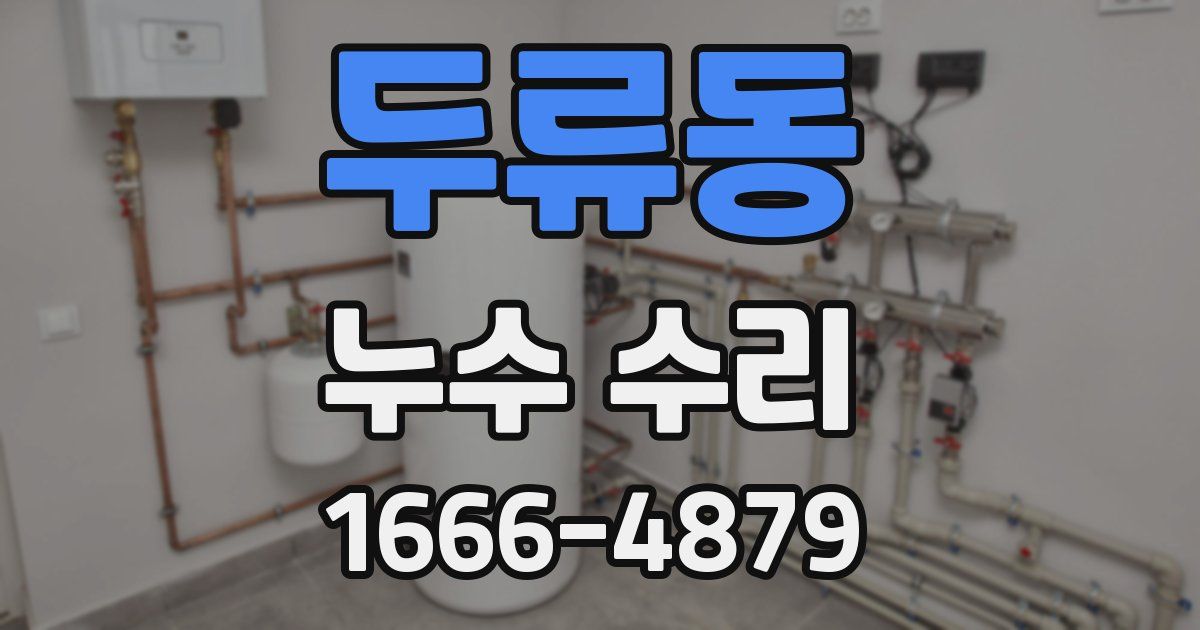 두류동 누수 수리