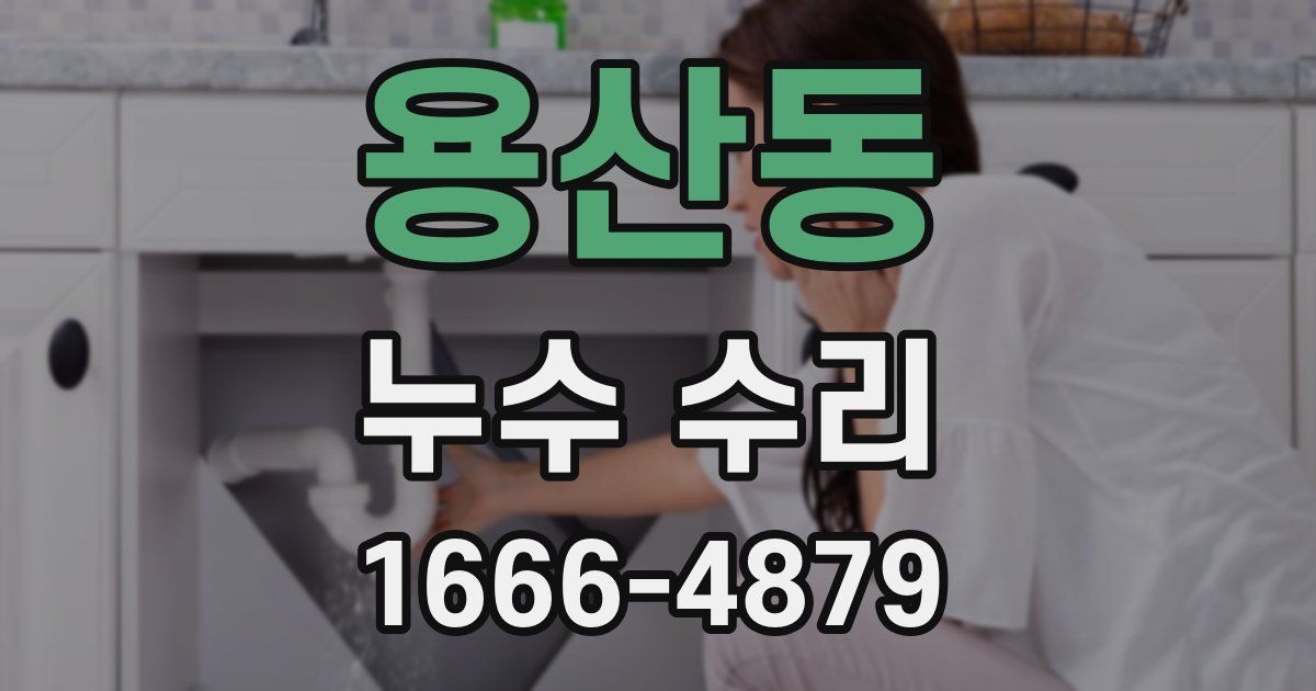 용산동 누수 수리