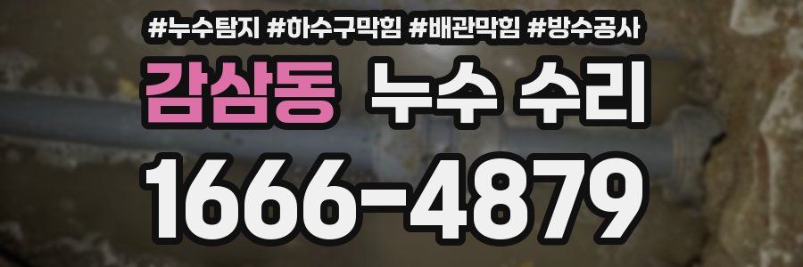 감삼동 누수 수리