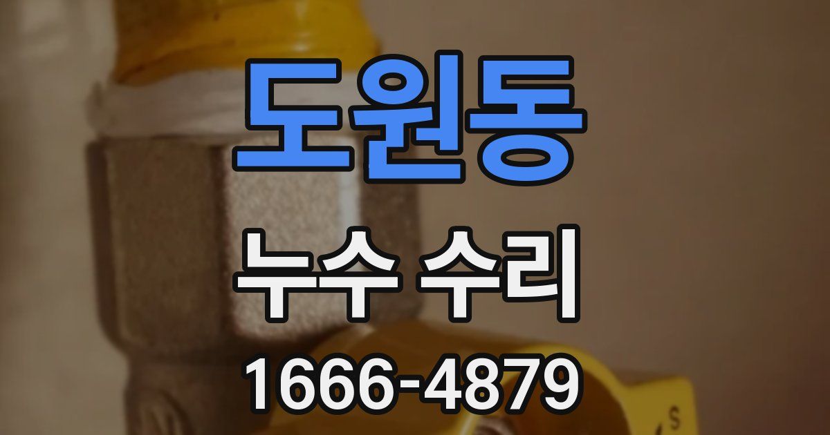 도원동 누수 수리
