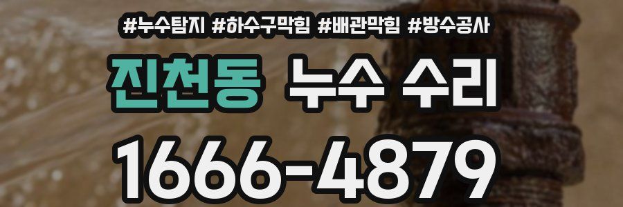 진천동 누수 수리