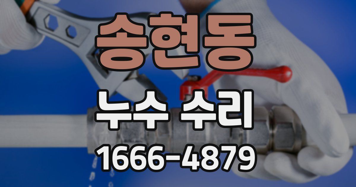 송현동 누수 수리