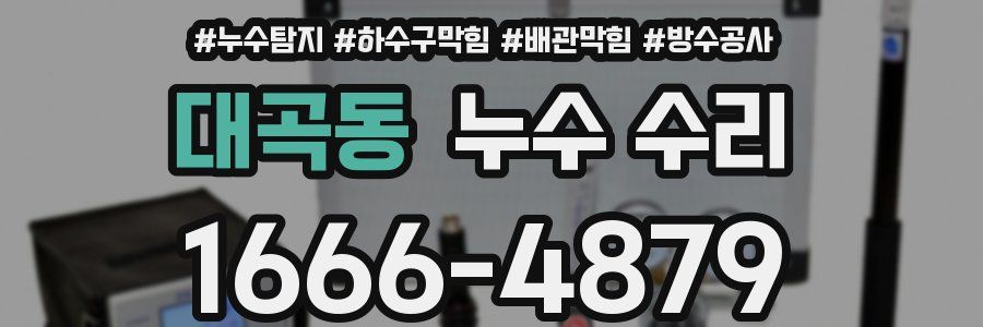 대곡동 누수 수리