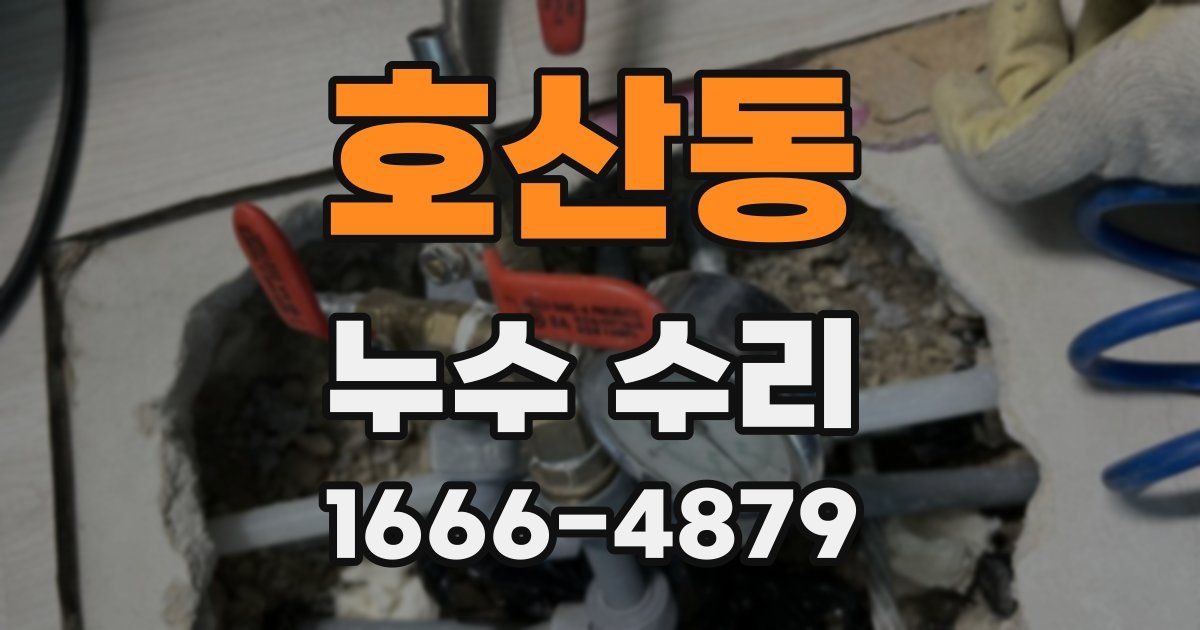 호산동 누수 수리