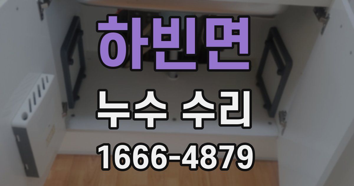하빈면 누수 수리