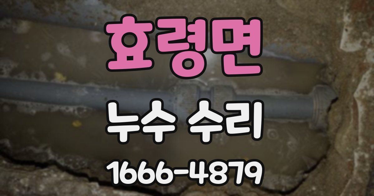 효령면 누수 수리
