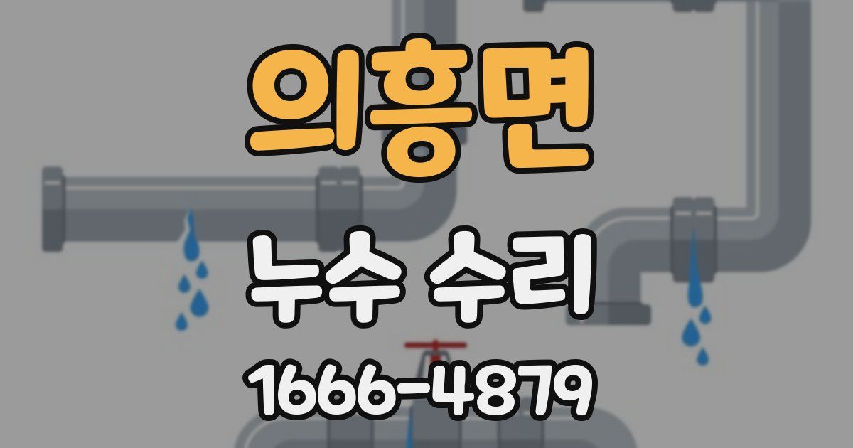 의흥면 누수 수리
