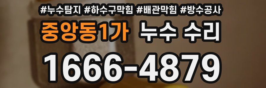 중앙동1가 누수 수리