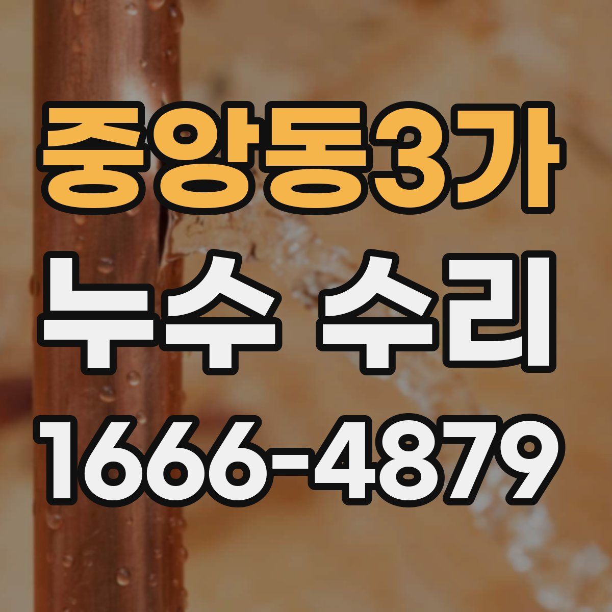 중앙동3가 누수 수리