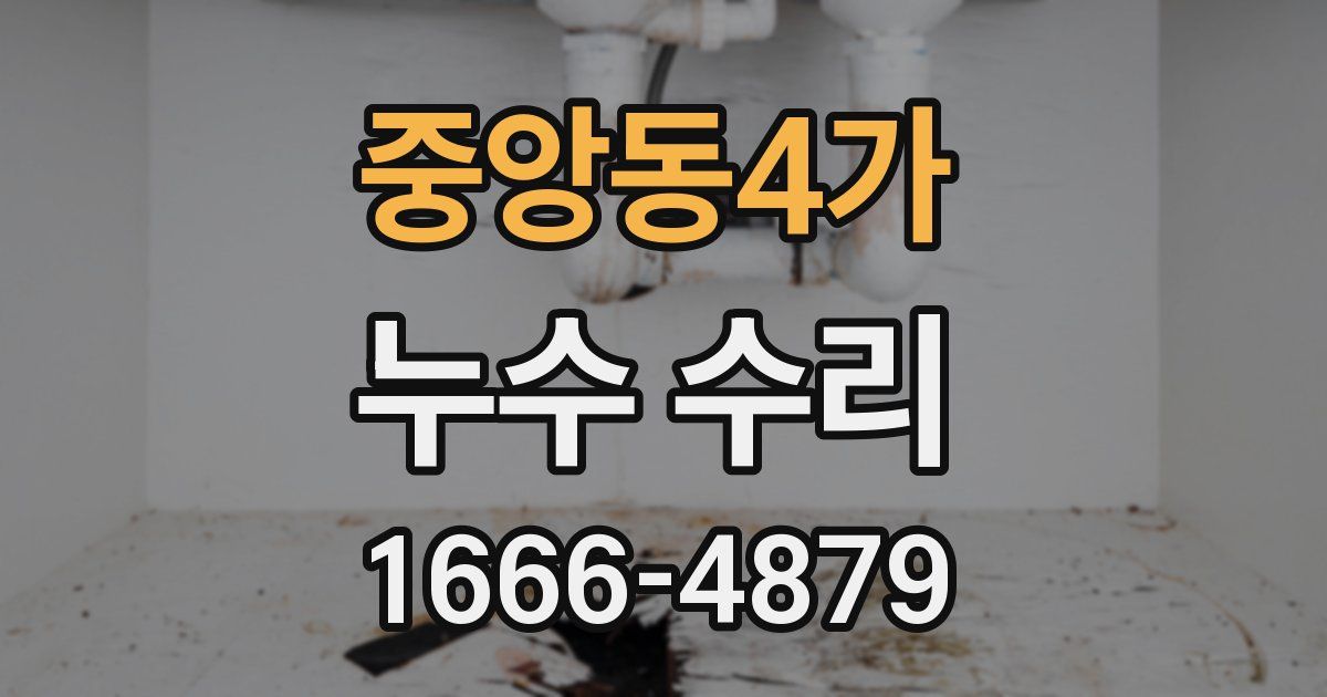 중앙동4가 누수 수리