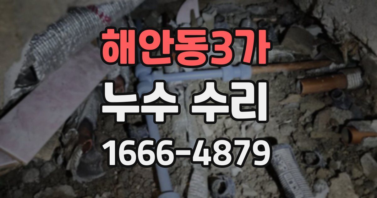 해안동3가 누수 수리