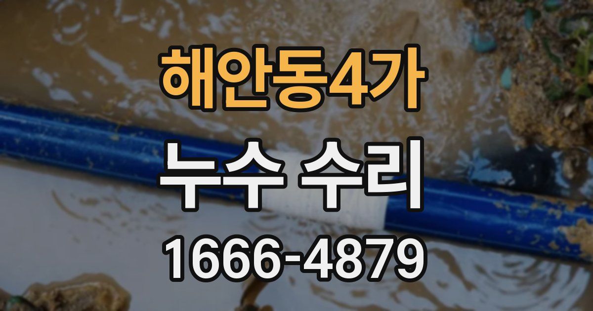 해안동4가 누수 수리
