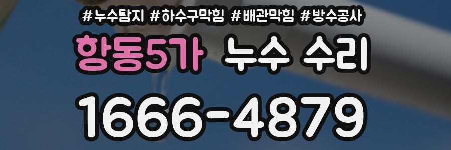 항동5가 누수 수리