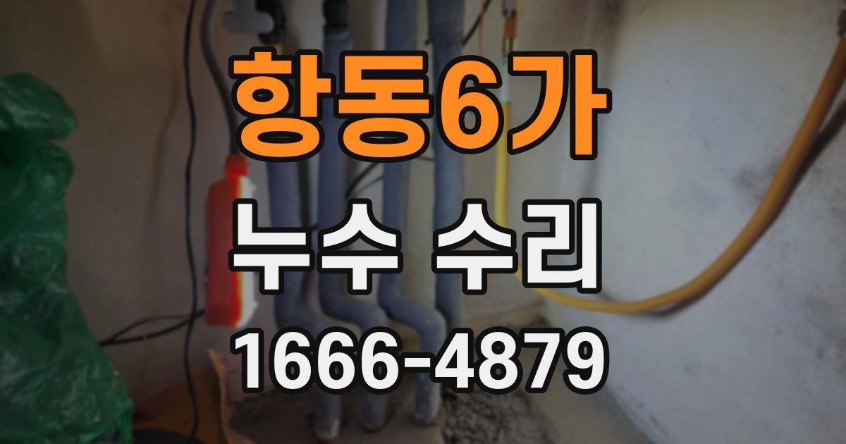 항동6가 누수 수리