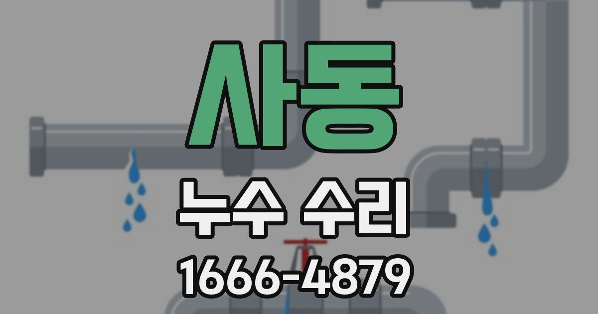 사동 누수 수리
