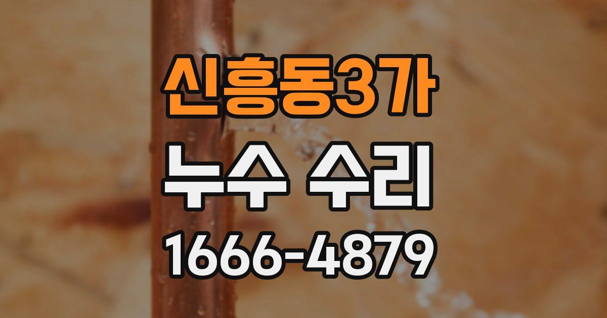 신흥동3가 누수 수리