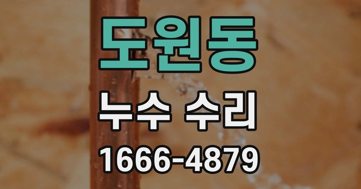 도원동 누수 수리